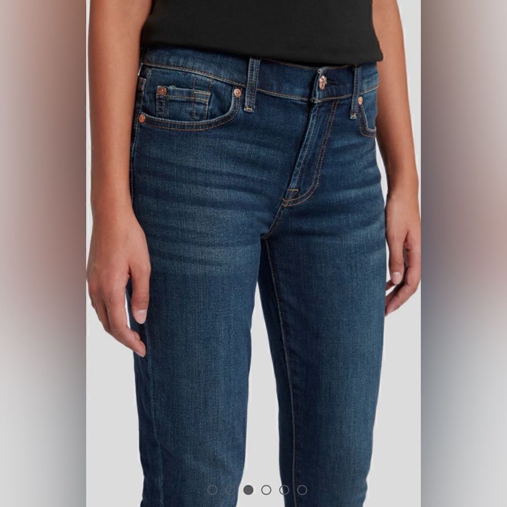 NWT 7 For All Mankind Women’s Ankle Skinny Blue Jeans B(air) - Size 23 - Picture 4 of 11